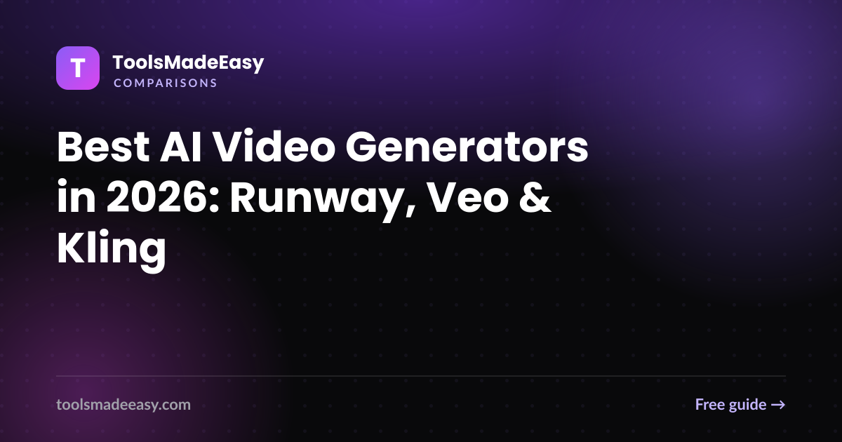 Best AI Video Generators in 2026: Runway, Veo & Kling