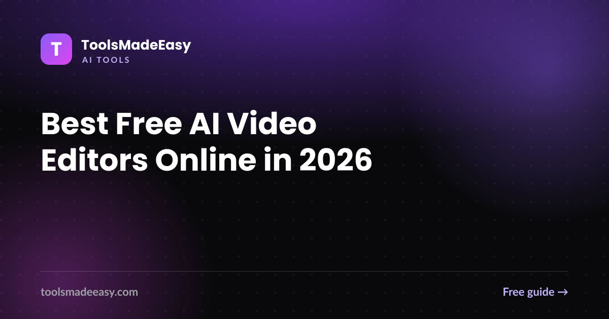 Best Free AI Video Editors Online in 2026